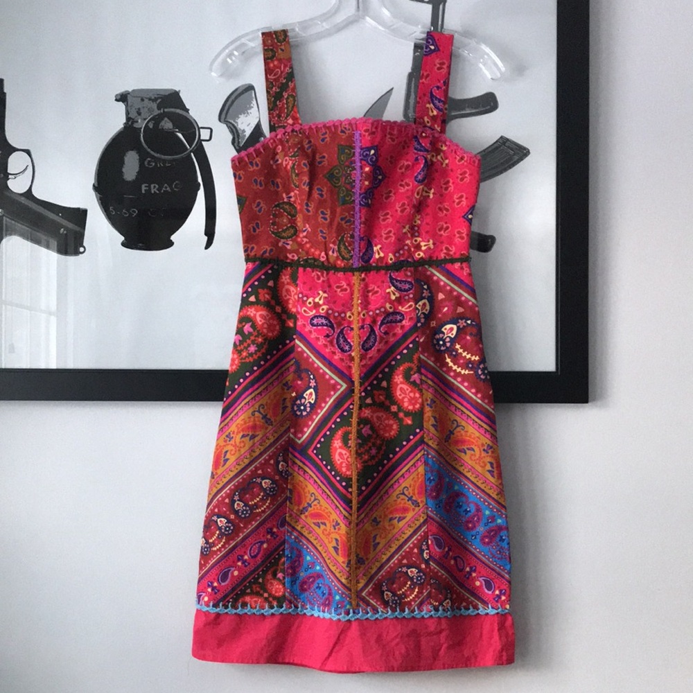 FARM Rio colorful bandana mini dress XS - Picture 3 of 16